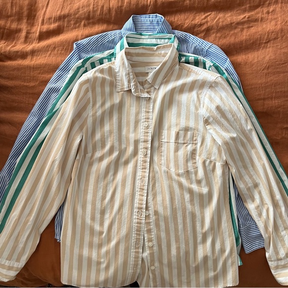 J. Crew Tops - J.Crew bundle of Button-up cotton poplin shirts in signature fit